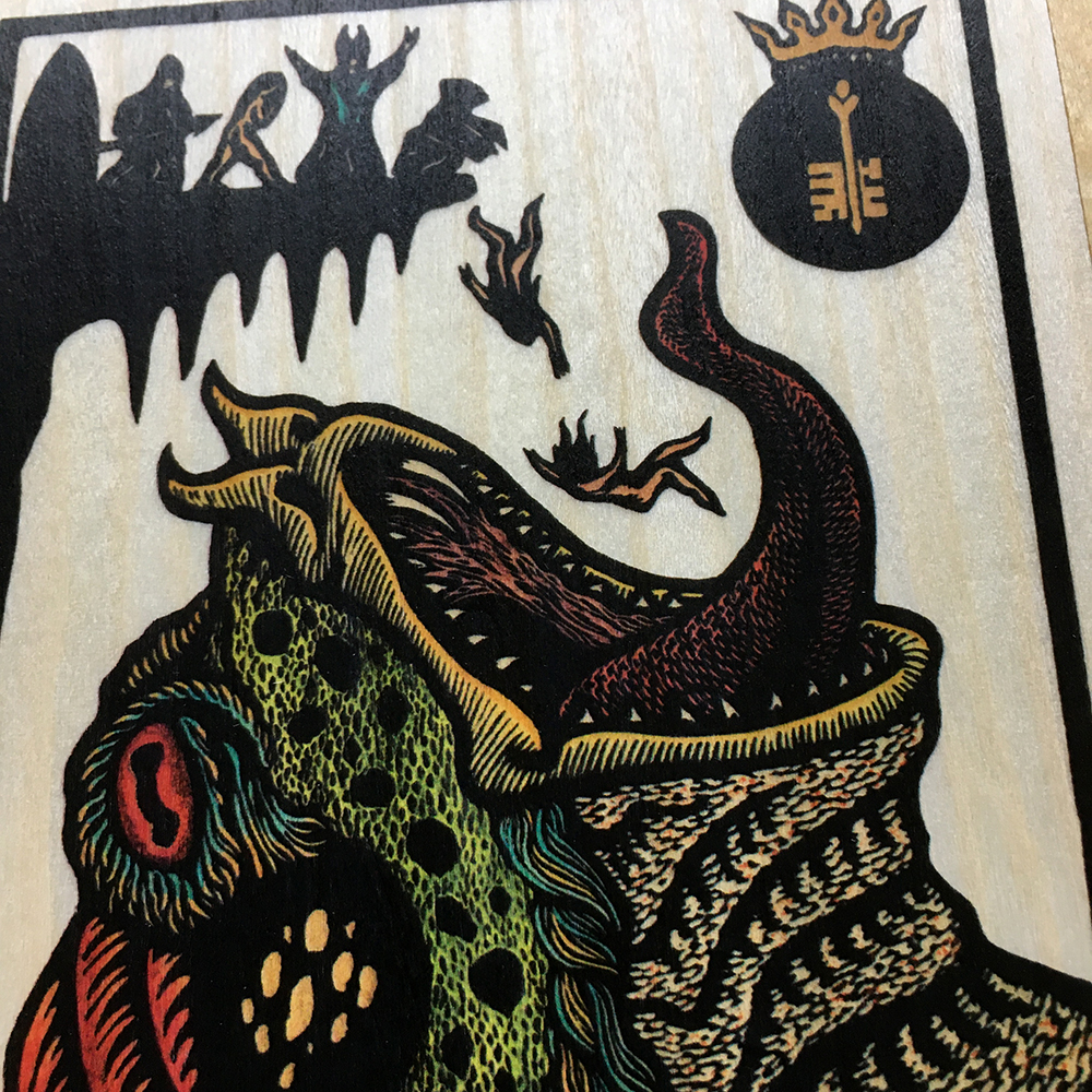 Tsathoggua sacrifice wood postcard | H.P. Lovecraft Film Festival ...